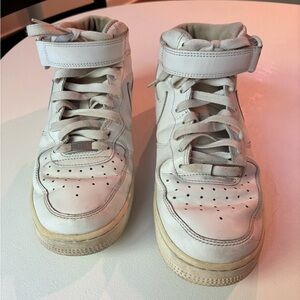 Nike Air Force 1 Mid high top Sneakers.  Good used condition.